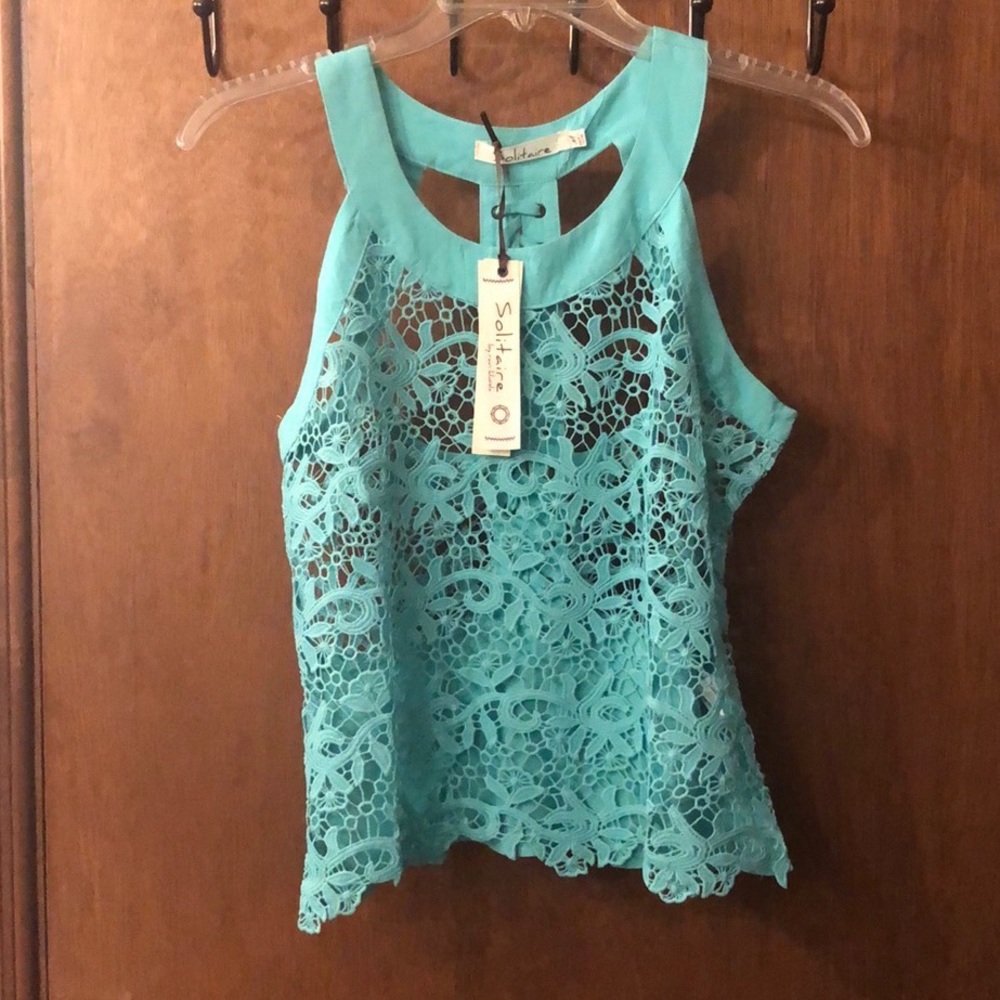 NWT Solitaire Lace Top